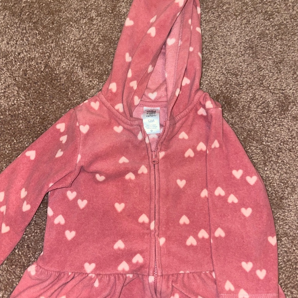Pink Heart Hoodie for Baby